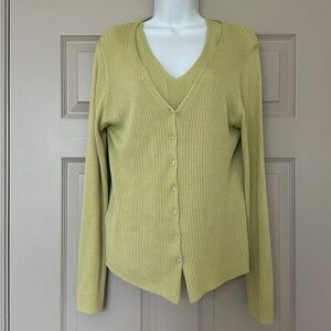 TOMMY BAHAMA  silk/cotton set Cardigan with Tank Top